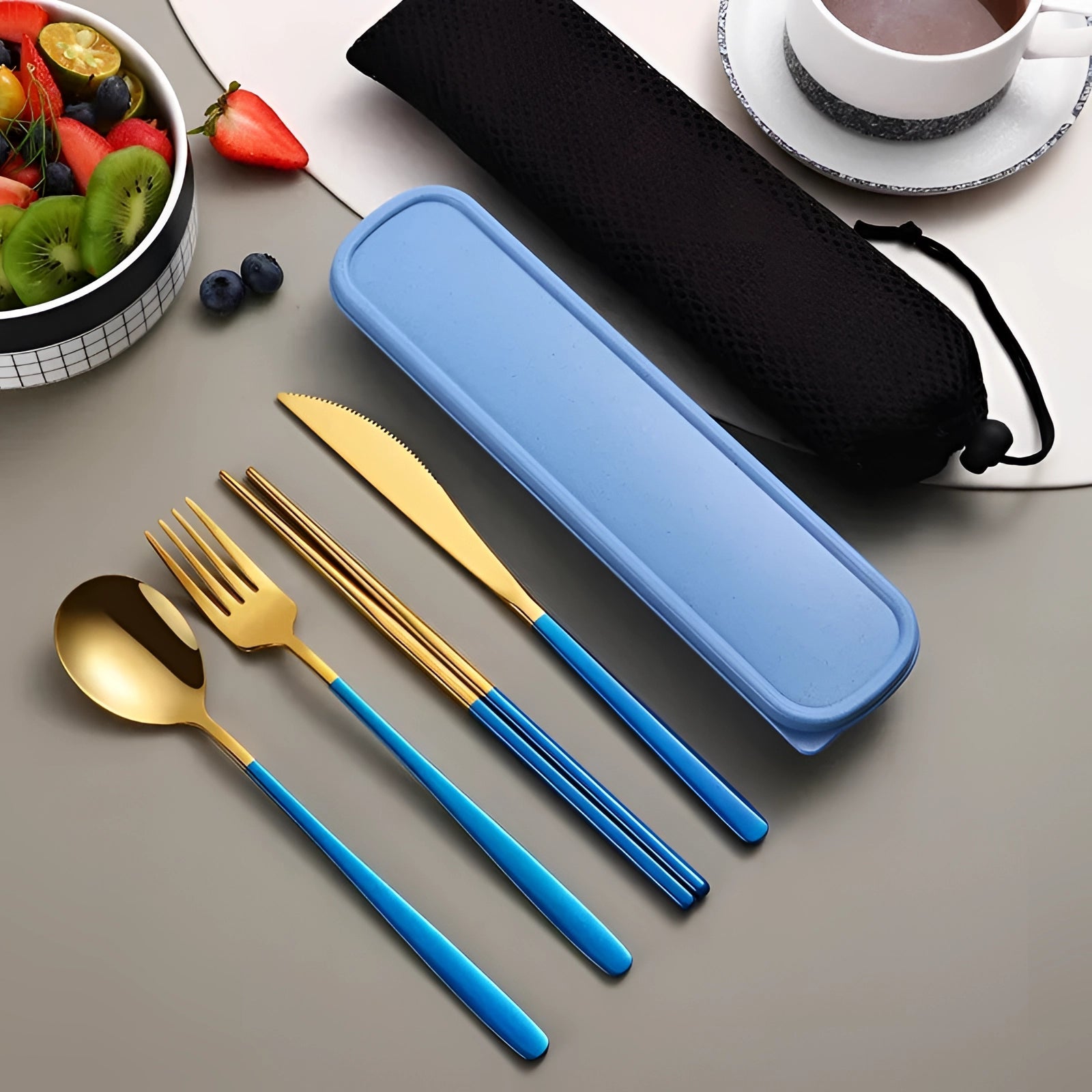 Eco-Friendly Travel Cutlery Set | Portable Stainless Steel Utensils with Case for On-the-Go Dining 9