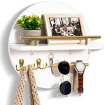 Eco-Friendly Wall Organizer | Round Wooden Key Holder with Stylish Design | Compact Storage Solution for Organized Entryways 4
