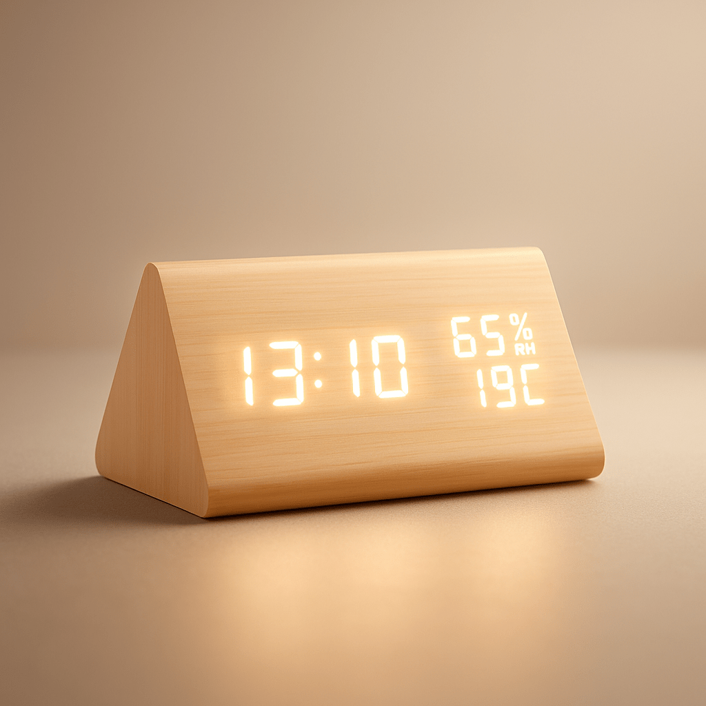 EcoClock | Digital Wall Clock with Adjustable Brightness & Temperature Display | Minimalist Design for Stylish Home Decor 5