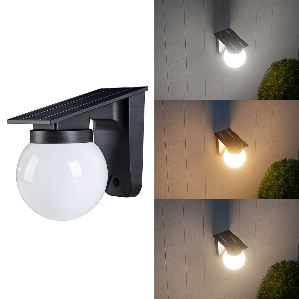 EcoGlow | Solar Outdoor Wall Light with Smart Dimming Feature | Weather-Resistant Design for Effortless Outdoor Illumination 0