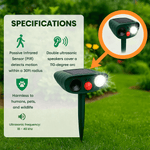 EcoGuard | Solar-Powered Ultrasonic Deer Repeller with Motion Sensor | Effective Protection for Gardens and Yards 5