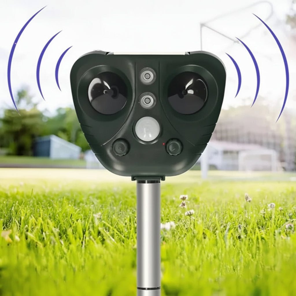 EcoGuard | Solar Ultrasonic Bird Repeller with LED Lights | Effective Pest Control for Gardens 0