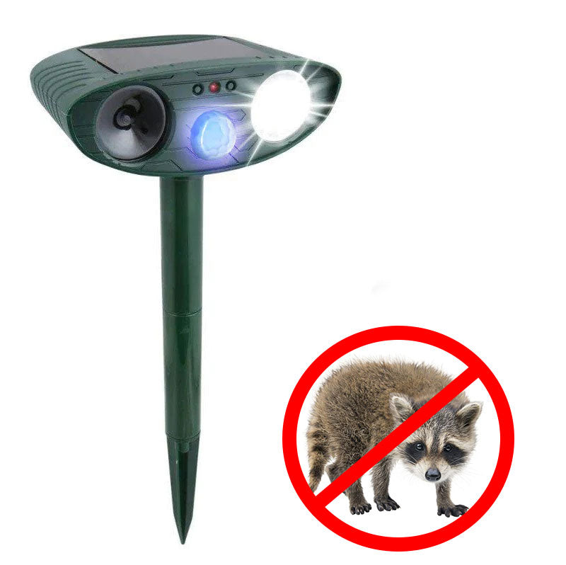 EcoGuard | Ultrasonic Animal Repeller with Solar Power & Motion Sensor | Effective Pest Control for Gardens 0