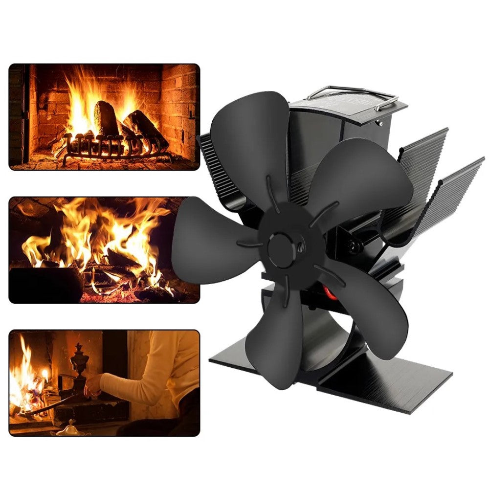 EcoHeat | Wood Stove Fan with Quiet Operation & Adjustable Temperature Control | Efficient Heat Distribution for Cozy Living 0
