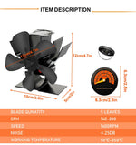 EcoHeat | Wood Stove Fan with Quiet Operation & Adjustable Temperature Control | Efficient Heat Distribution for Cozy Living 4