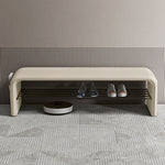 EcoSimplicity | Stylish Modern Synthetic Leather Entryway Bench 1