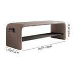 EcoSimplicity | Stylish Modern Synthetic Leather Entryway Bench 7
