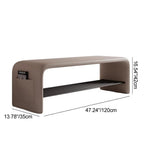 EcoSimplicity | Stylish Modern Synthetic Leather Entryway Bench 8