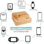 EcoSmart | Bamboo Charging Station with 5 USB Ports & Cable Management | Organize Up to 9 Devices 3