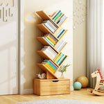 EcoWood | Stylish Eco-Friendly Walnut Bookshelves for Home Office 12