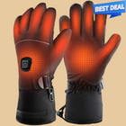 Heated Gloves for Men and Women, Rechargeable Heated Gloves with 3 Heat Settings, Winter Gloves for Cold Weather