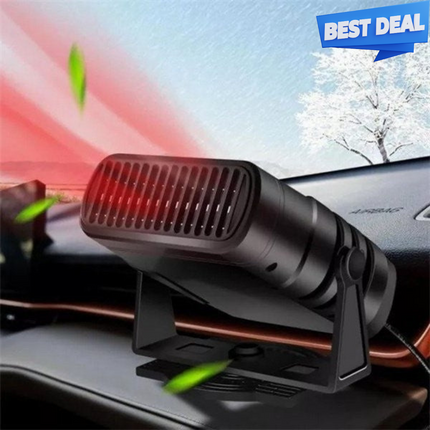 Portable Car Heater, 12V Plug In Car Heater with Fan Mode, Car Defroster for Windshield with 360 Rotating Holder