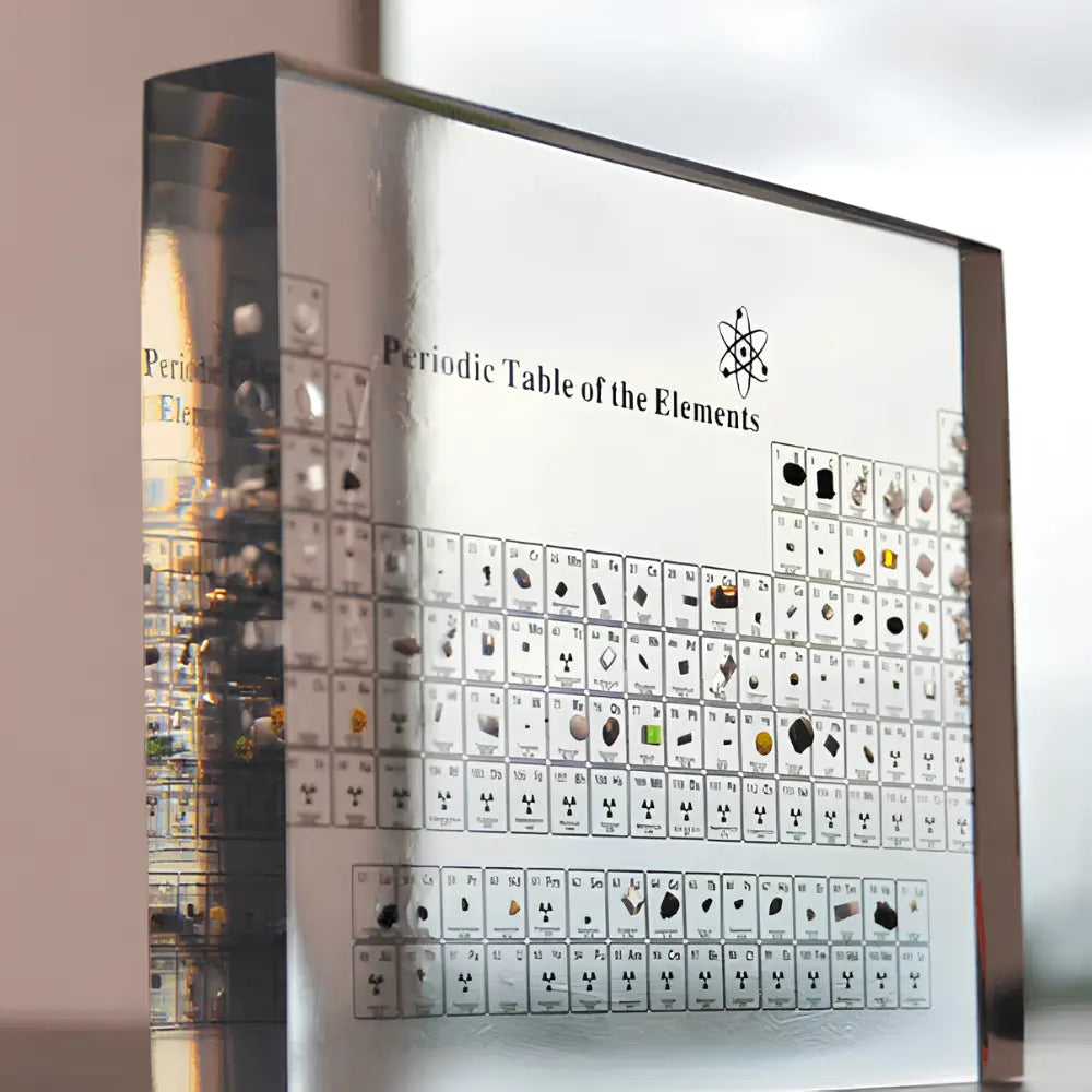 Educational Acrylic Periodic Table Display with 83 Real Elements & LED Lighting 4