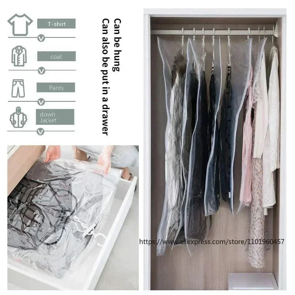 Efficient Vacuum Storage Bags for Clothes with Dustproof Design | Space-Saving Solution for Organized Closets 5