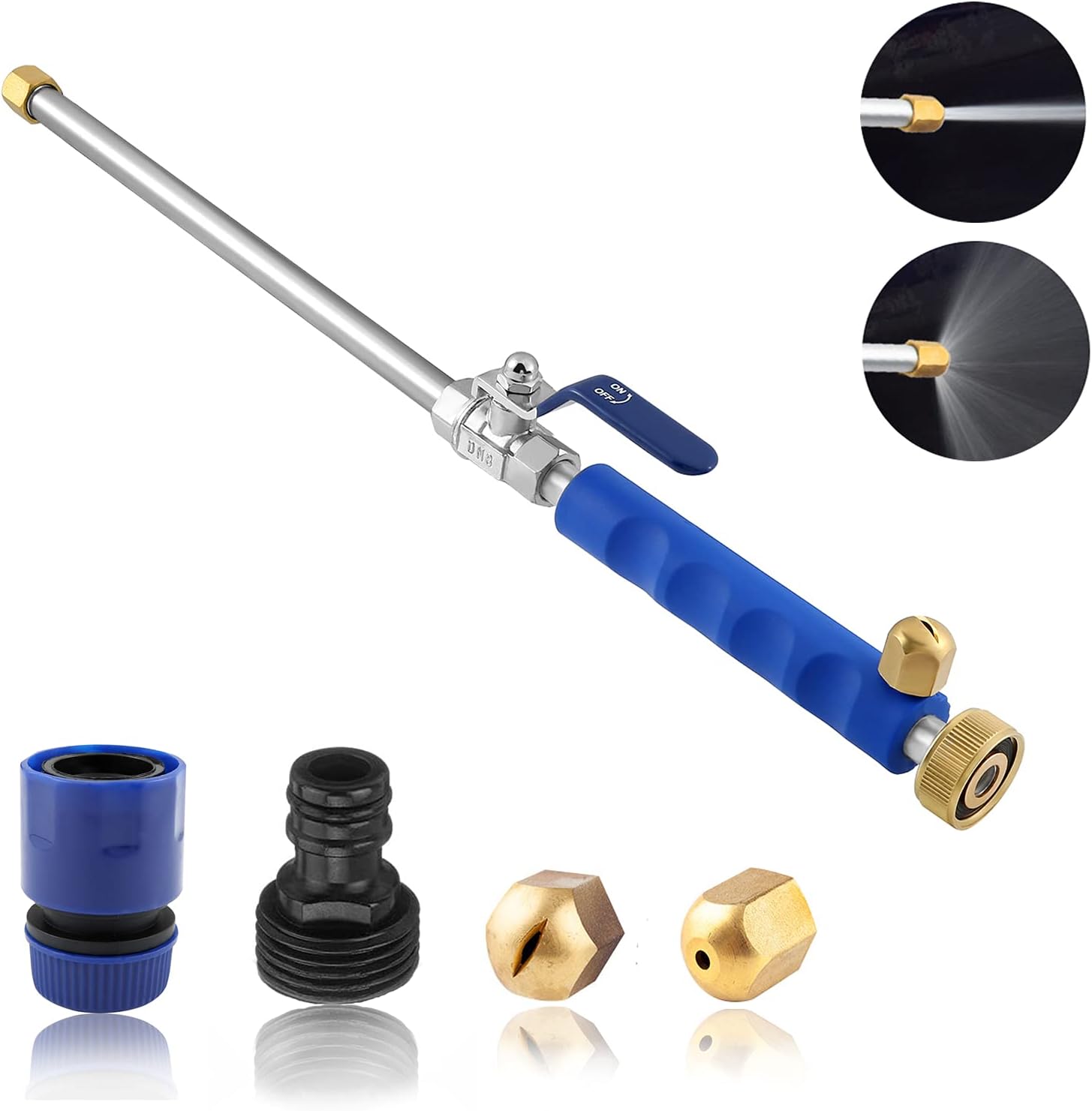 Effortless High-Pressure Nozzle | Durable Garden Hose Attachment with Dual Spray Options | Ergonomic Design for Easy Cleaning 7