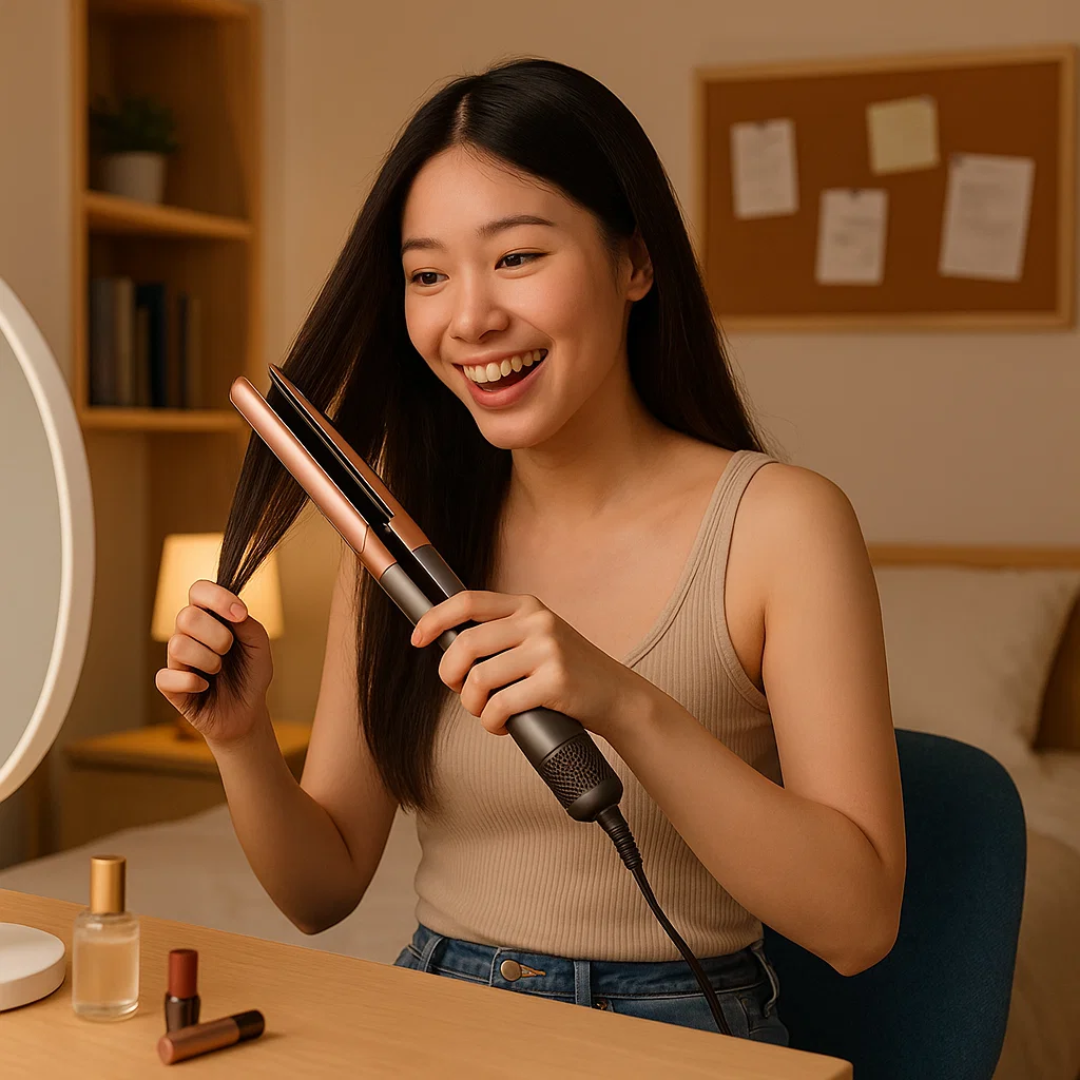 Effortless Styling | 2-in-1 Hair Dryer & Straightener with Adjustable Heat for Smooth, Frizz-Free Hair 4