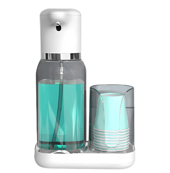 Effortless | Automatic Mouthwash Dispenser with Adjustable Volume & Cup Holder for Hygienic Oral Care 0