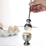Egg Cracker Tool | Stainless Steel Egg Opener with Tapping Design | Effortless Cracking for All Egg Types 5
