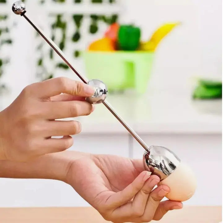 Egg Cracker Tool | Stainless Steel Egg Opener with Tapping Design | Effortless Cracking for All Egg Types 6