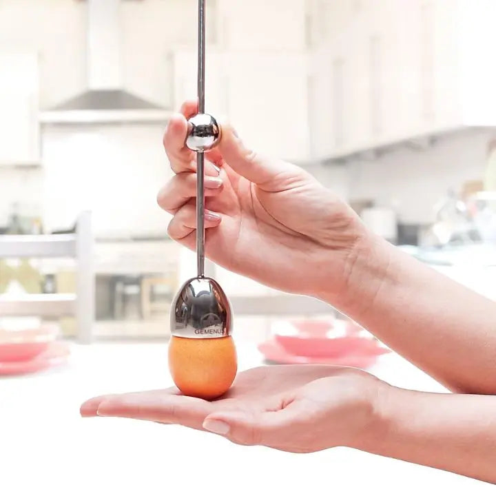 Egg Cracker Tool | Stainless Steel Egg Opener with Tapping Design | Effortless Cracking for All Egg Types 8