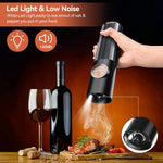 Electric Salt and Pepper Grinder Set with LED Light | One-Handed Operation for Effortless Seasoning 4