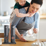 Electric Salt and Pepper Grinder Set with LED Light | One-Handed Operation for Effortless Seasoning 7