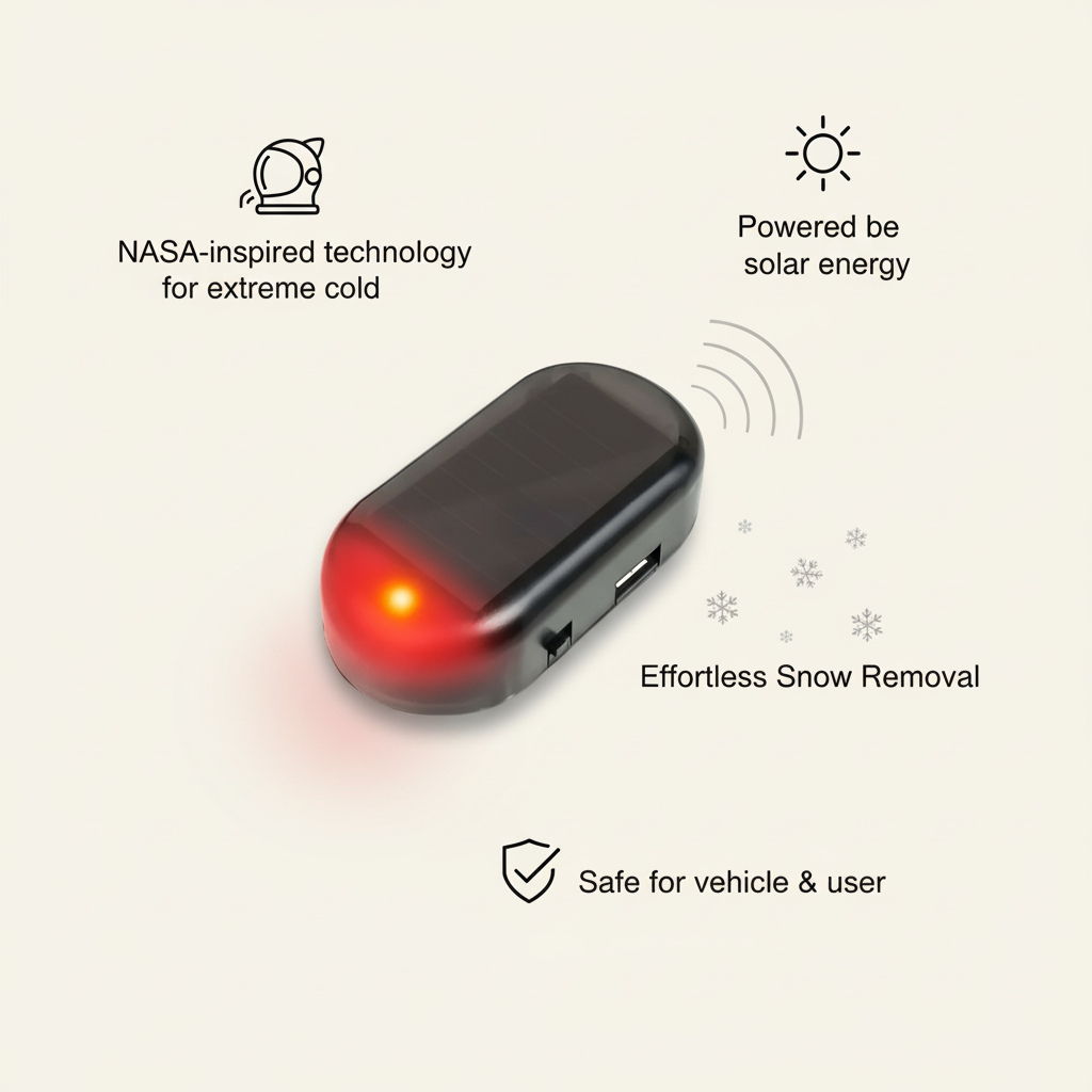 Electromagnetic Snow Removal Device with Solar Power | Effortless Ice Clearance for Your Vehicle 0