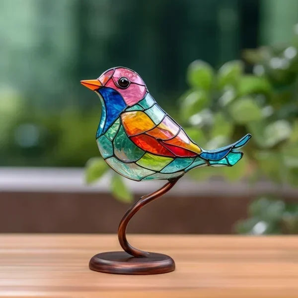 EleganBird | Colored Glass Bird Figurines with Unique Design | Artistic Home Decor for Elegant Interiors 0