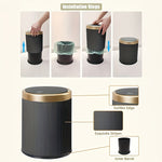 Elegance Touch Bin | Oval Touchless Trash Can with Dual Bucket | Stylish Design for Clean Living 3