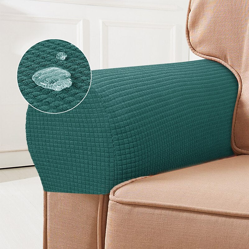 Elegant Armrest Covers | Stretch Spandex Set of 2 in Bordeaux for Stylish Protection 10