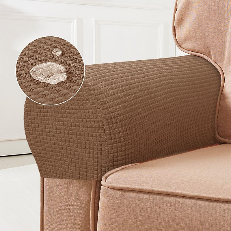 Elegant Armrest Covers | Stretch Spandex Set of 2 in Bordeaux for Stylish Protection 11