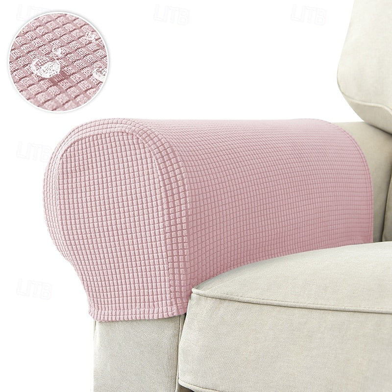 Elegant Armrest Covers | Stretch Spandex Set of 2 in Bordeaux for Stylish Protection 13
