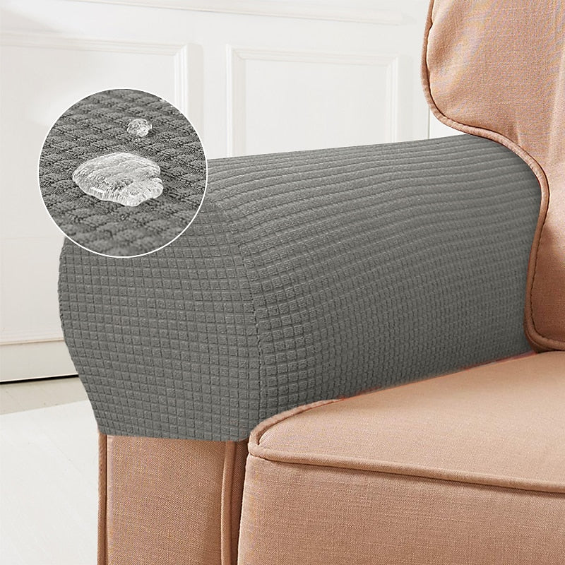 Elegant Armrest Covers | Stretch Spandex Set of 2 in Bordeaux for Stylish Protection 14