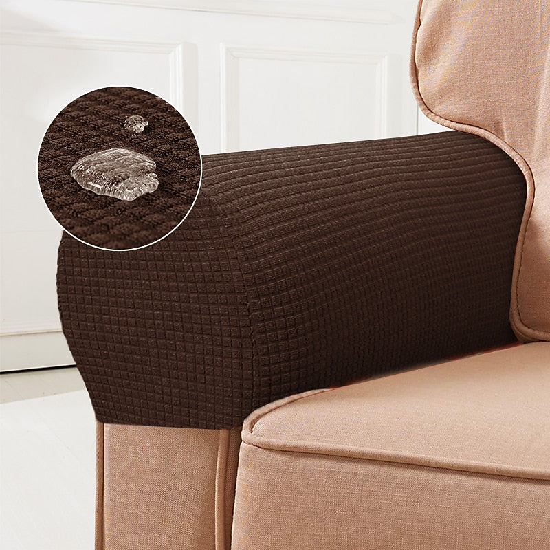 Elegant Armrest Covers | Stretch Spandex Set of 2 in Bordeaux for Stylish Protection 15