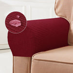 Elegant Armrest Covers | Stretch Spandex Set of 2 in Bordeaux for Stylish Protection 17
