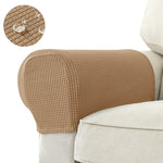 Elegant Armrest Covers | Stretch Spandex Set of 2 in Bordeaux for Stylish Protection 9