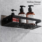 Elegant Bathroom Shelves | Floating Shower Shelf with Metal Suction Cups | Stylish Storage Solution for Easy Organization 1