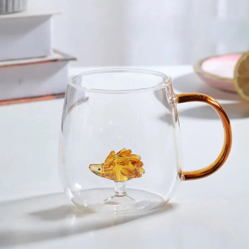 Elegant Borosilicate Glass Mug with 3D Animal Design | Heat-Resistant Drinkware for Unique Beverage Experience 0