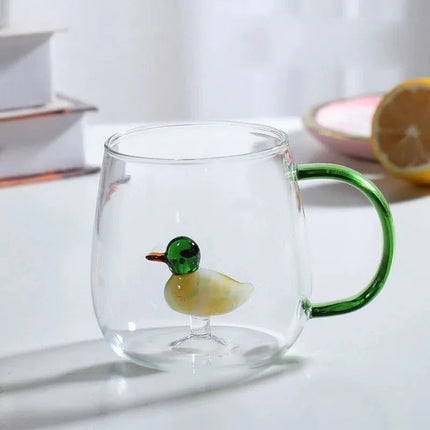 Elegant Borosilicate Glass Mug with 3D Animal Design | Heat-Resistant Drinkware for Unique Beverage Experience 5