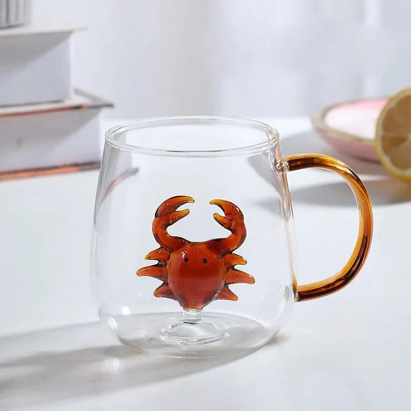 Elegant Borosilicate Glass Mug with 3D Animal Design | Heat-Resistant Drinkware for Unique Beverage Experience 8