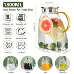 Elegant Borosilicate Glass Pitcher with Lid & Strainer | 1.8L Capacity for Refreshing Beverages 4