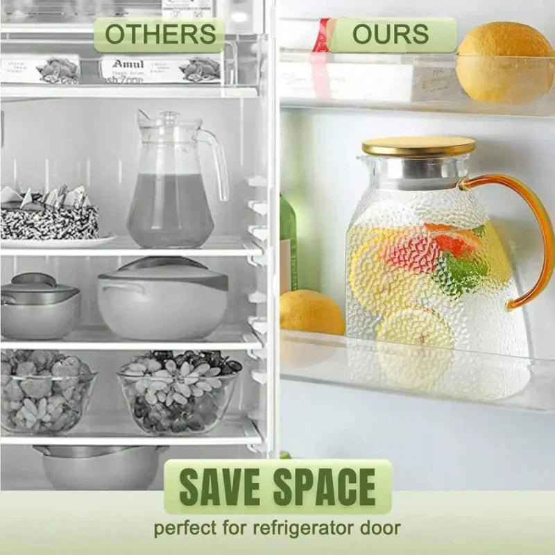 Elegant Borosilicate Glass Pitcher with Lid & Strainer | 1.8L Capacity for Refreshing Beverages 5