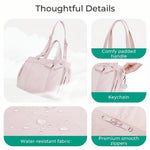 Elegant Bow Tote Bag for Women with Zipper Closure | Lightweight Nylon Handbag for Work & Travel 7