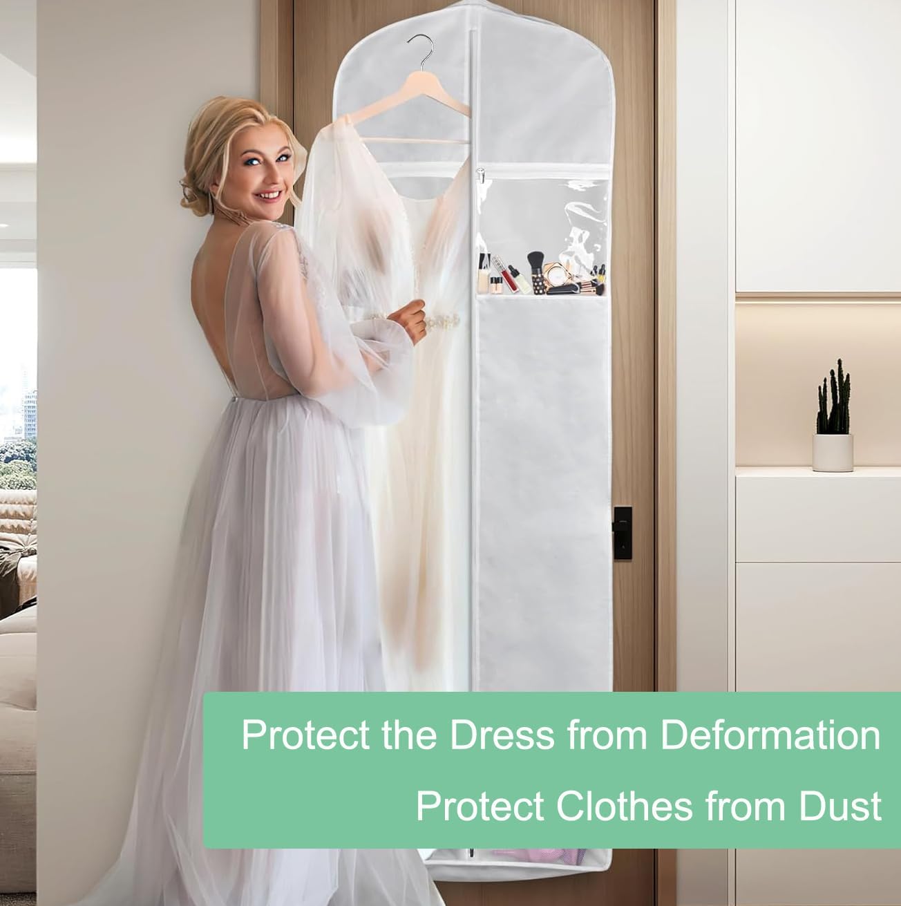 Elegant Bridal Gown Storage Set | Extra-Large Dustproof Garment Bag for Wedding Dresses 5