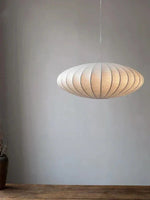 Elegant Crystal Pendant Lighting with Silk Shades | Luxurious Home Decor Lighting for Warm Ambiance 0