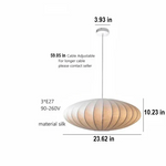 Elegant Crystal Pendant Lighting with Silk Shades | Luxurious Home Decor Lighting for Warm Ambiance 6