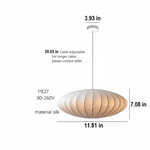Elegant Crystal Pendant Lighting with Silk Shades | Luxurious Home Decor Lighting for Warm Ambiance 7