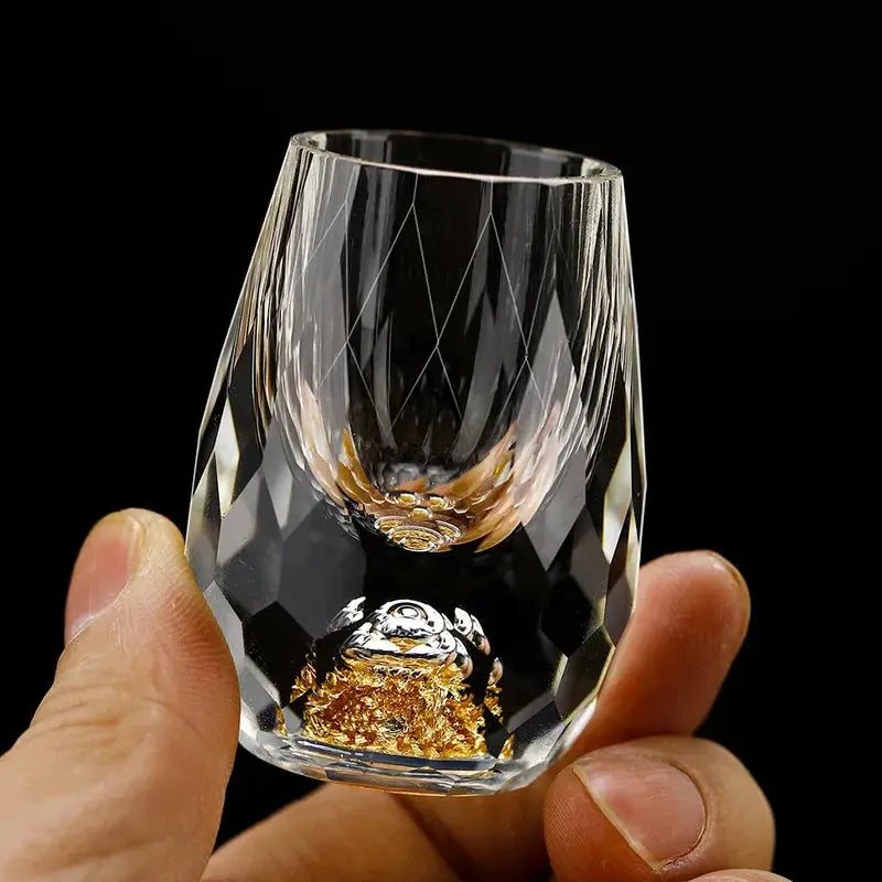 Elegant Cut Crystal Shot Glasses Set | Timeless Design with Diamond-Cut Finish for Celebrations 0