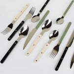 Elegant Cutlery Set | 24-Piece Stainless Steel Flatware with Black Handles | Durable Design for Stylish Dining 1