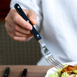Elegant Cutlery Set | 24-Piece Stainless Steel Flatware with Black Handles | Durable Design for Stylish Dining 3